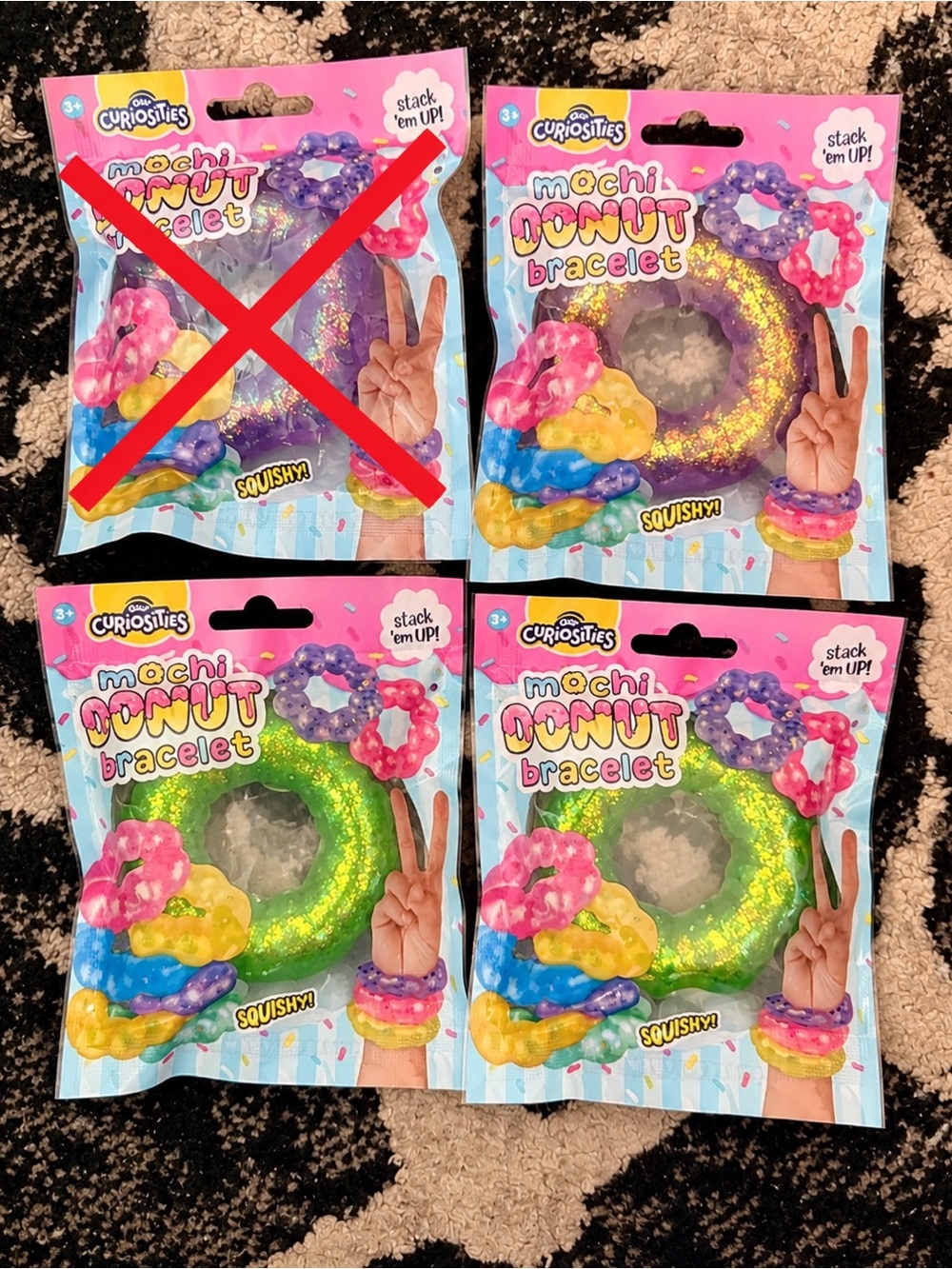 Mochi Donut Bracelet - Green/Purple Squishy Bracelet CURIOSITIES Brand PER 1